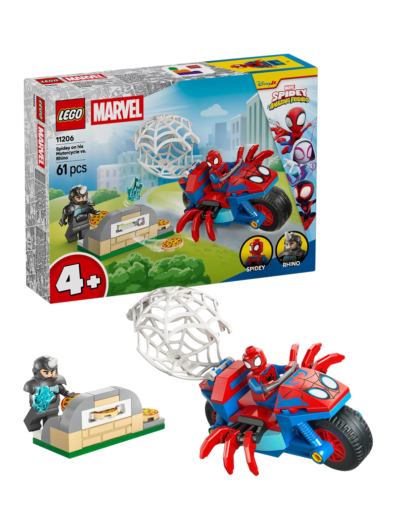 LEGO Marvel Spidey motorcycle building set 61 pieces - British product