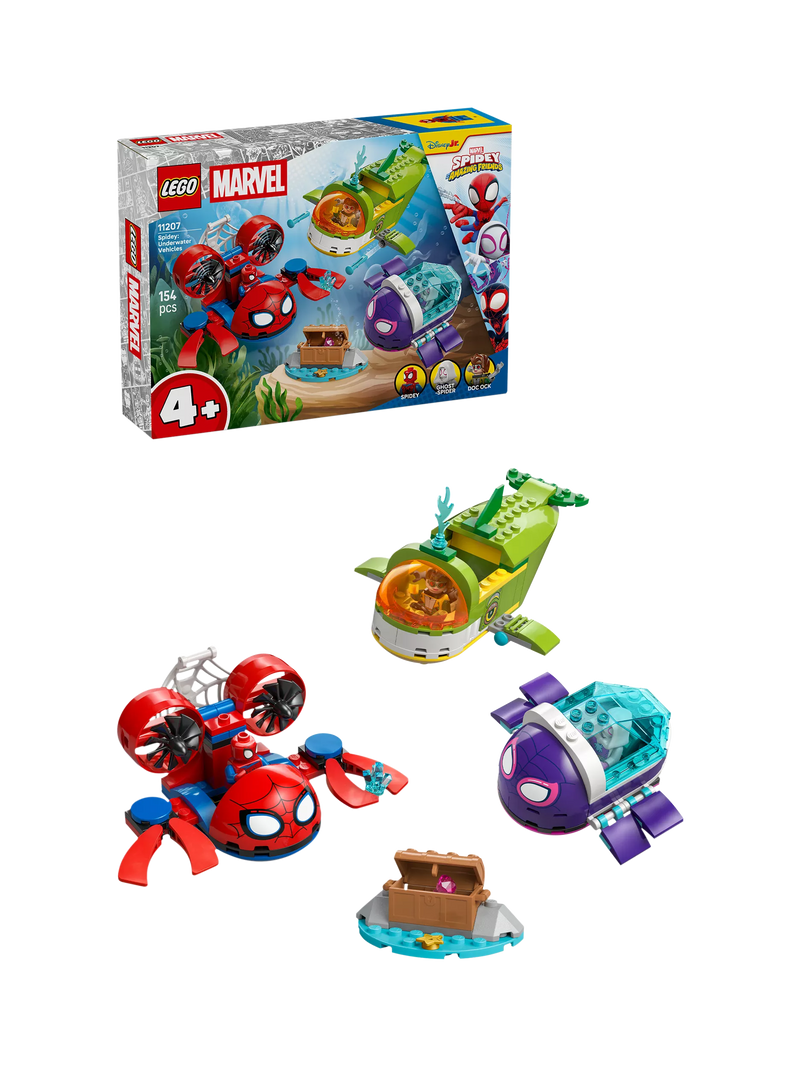 LEGO Marvel Spidey Underwater Vehicles building set 154 pieces (British brand)