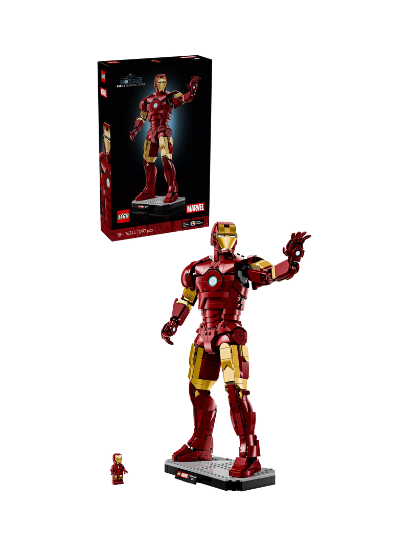 LEGO Marvel Iron Man Mark 3 figure - British product