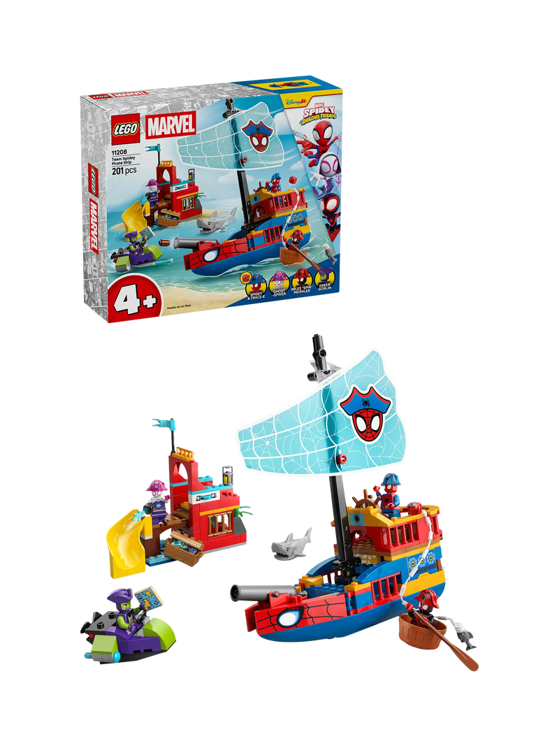 LEGO Marvel Team Spidey Pirate Ship building toy 11208, imported from the UK