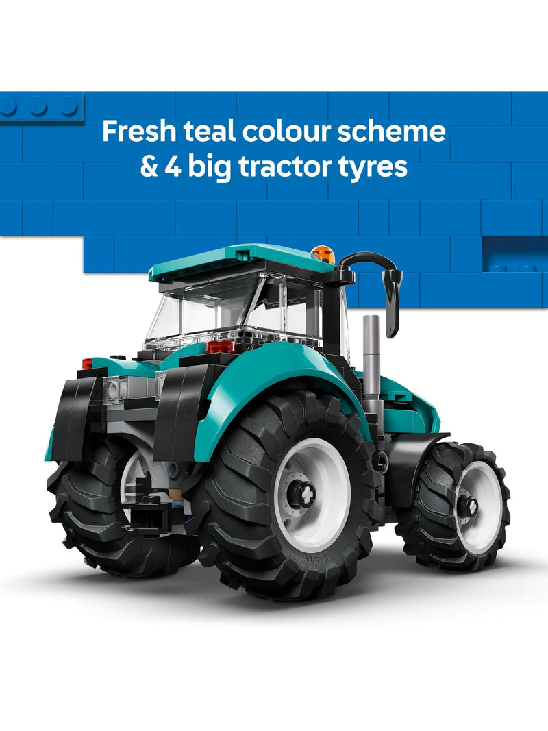 LEGO City tractor building set 60498 with farmer minifigure (British brand)