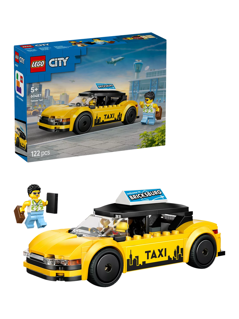 LEGO City Yellow Taxi model car 122 pieces - British product