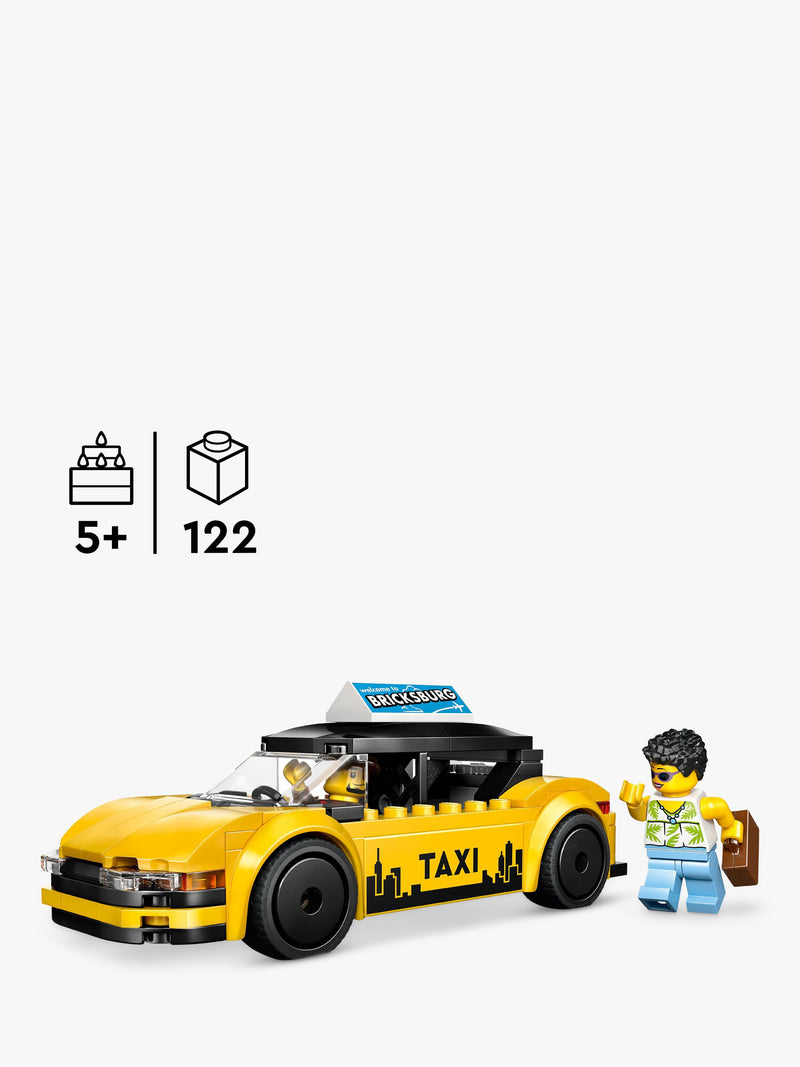 LEGO City Yellow Taxi model car 122 pieces - British product