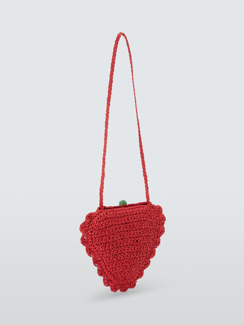 John Lewis kids strawberry straw bag red (British brand)