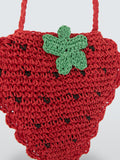 John Lewis kids strawberry straw bag red (British brand)