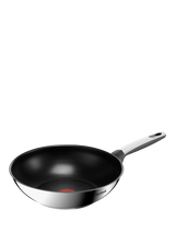 John Lewis Tefal Emotion Plus Stainless Steel Non-Stick Deep Wok, 28cm- Buy online at McGrocer