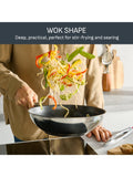 Tefal Emotion Plus stainless steel non-stick wok 28cm - British product