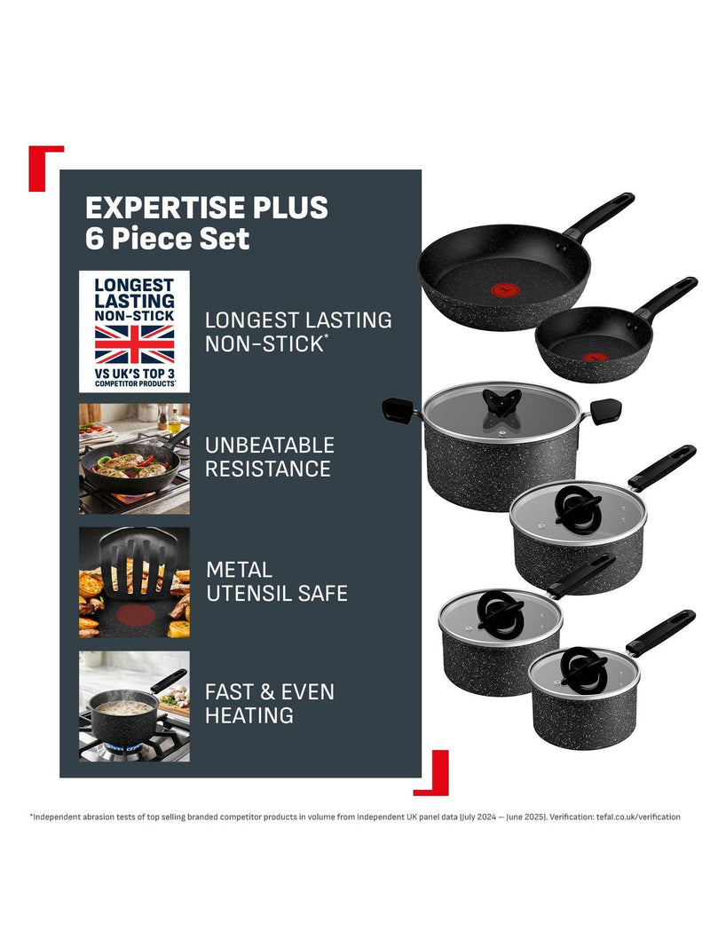 Tefal 6-piece non-stick pan set - British product