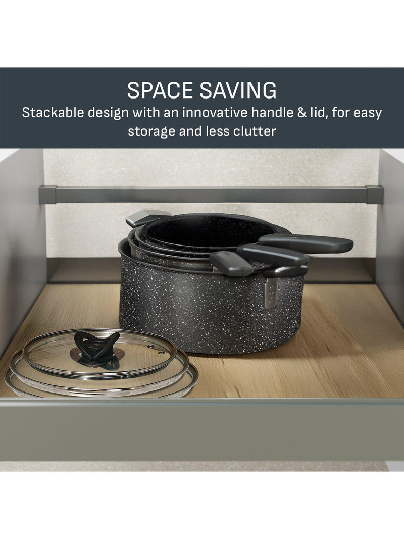 Tefal 6-piece non-stick pan set - British product