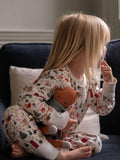 Avery Row knitted squirrel toy with Fair Isle jumper and scarf - British product