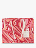 Paper Mirchi marble gift bag red/pink, imported from the UK
