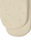 Little Green Sheep Moses basket fitted sheet twin pack (British brand)