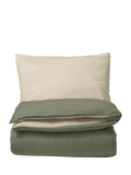 Little Green Sheep cotton jersey duvet and pillowcase set Juniper Rice print, UK version