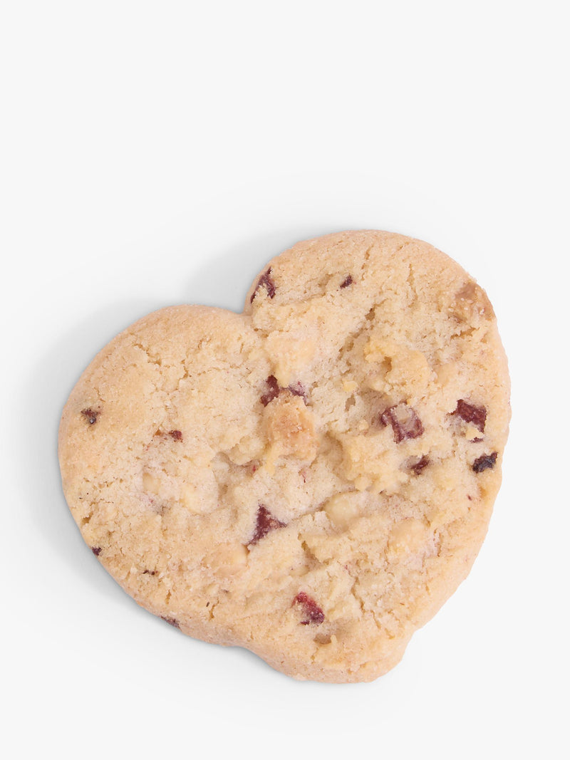 Cartwright & Butler heart-shaped biscuits tin raspberry white chocolate 200g - British product
