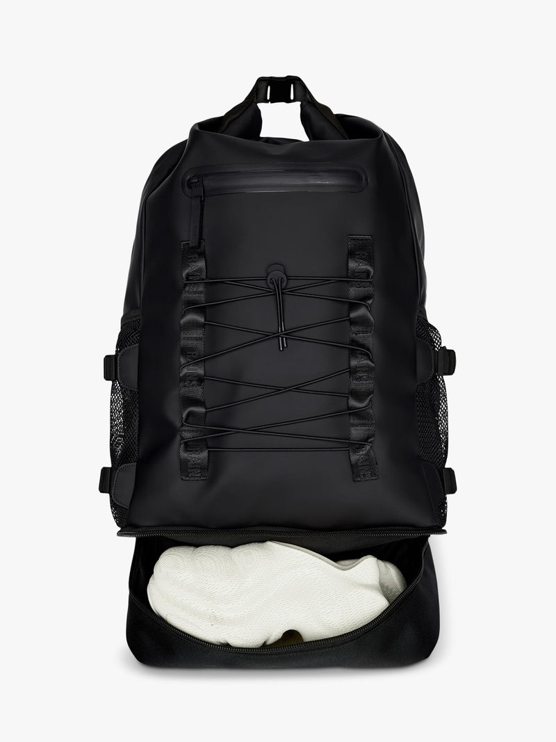 Rains Trail Mountaineer Roll-Top Backpack 01 Black - British product