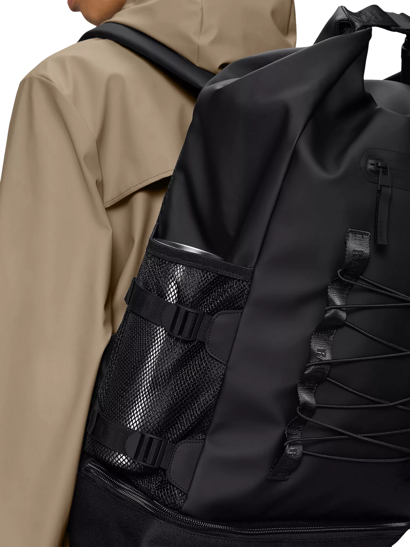 Rains Trail Mountaineer Roll-Top Backpack 01 Black - British product