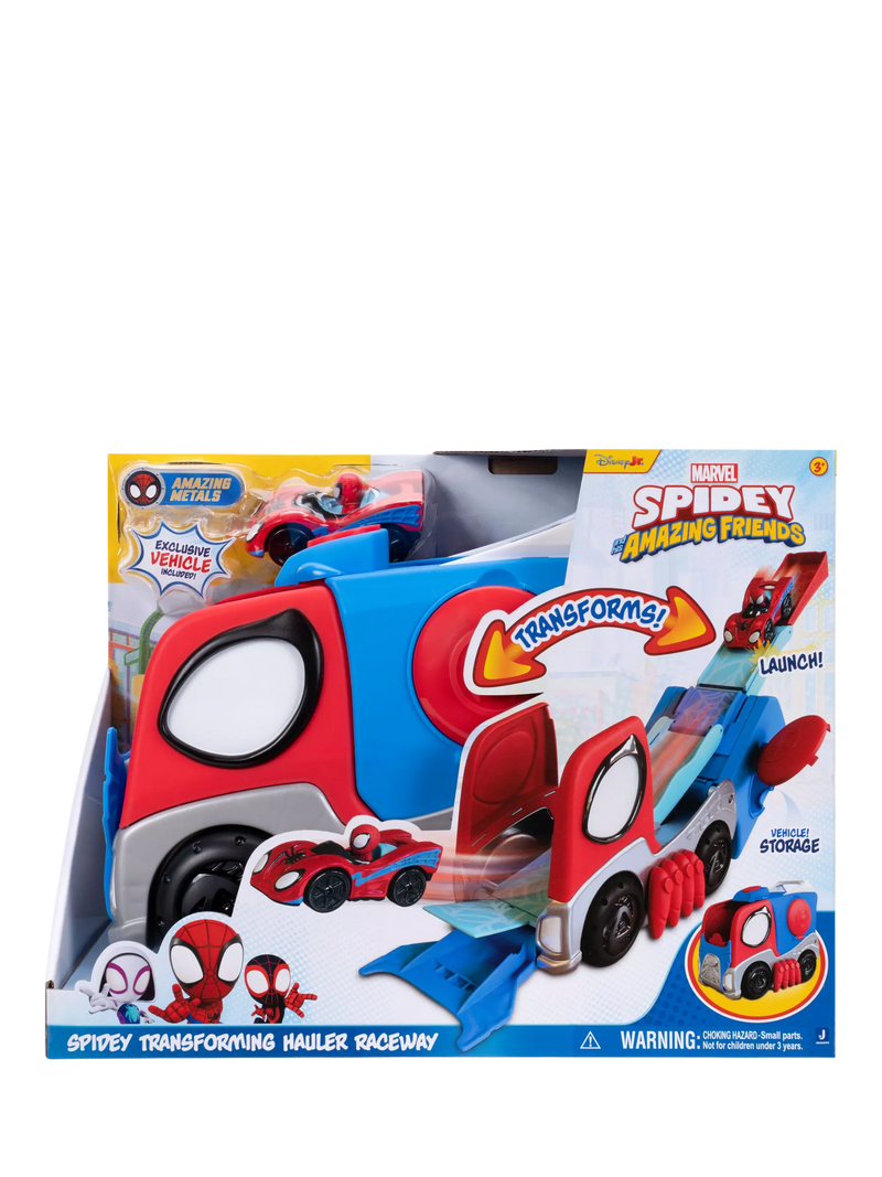 Spidey transforming hauler raceway 9-inch toy (British brand)