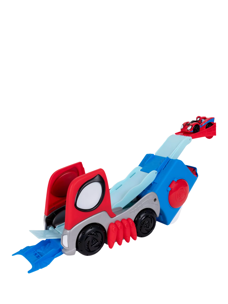 Spidey transforming hauler raceway 9-inch toy (British brand)