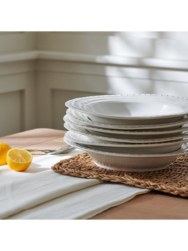 Neptune ceramic pasta bowl white 29.5cm, imported from the UK