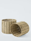 John Lewis green seagrass storage baskets set of 2, imported from the UK