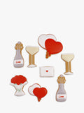 Biscuiteers hand-iced biscuits gift tin Champagne Hearts 110g - British product