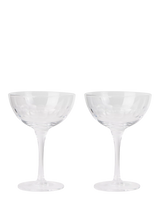 John Lewis Neptune Bethnal Scalloped Champagne Coupe Glasses, Set of 2, 240ml- Buy online at McGrocer