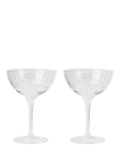 Neptune champagne coupe glass scalloped set of 2 240ml, UK version