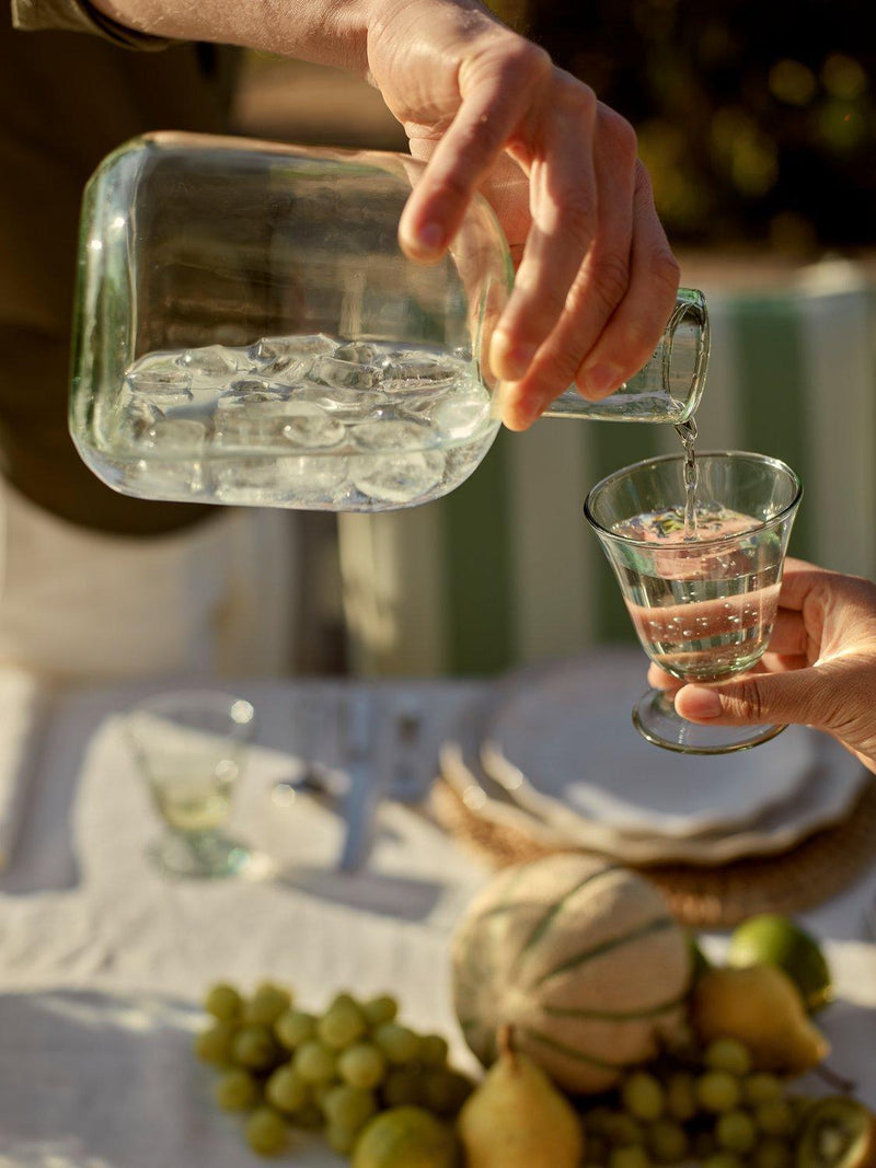 Neptune Primrose green glass carafe 1L, UK version