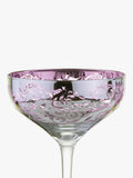 Artland filigree coupe cocktail glasses set of 4 lilac, imported from the UK