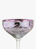 Artland filigree coupe cocktail glasses set of 4 lilac, imported from the UK