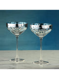 Artland coupe cocktail glasses with electroplated filigree 350ml - British product