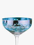Artland coupe cocktail glasses with electroplated filigree 350ml - British product