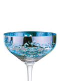 Artland coupe cocktail glasses with electroplated filigree 350ml - British product