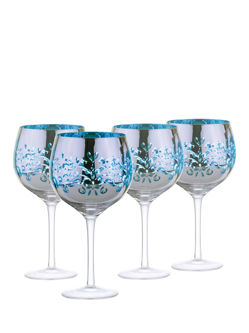 Artland filigree gin cocktail glasses 700ml blue, UK version