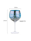 Artland filigree gin cocktail glasses 700ml blue, UK version