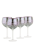 Artland filigree electroplated gin glasses lilac (British brand)