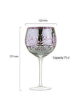 Artland filigree electroplated gin glasses lilac (British brand)
