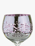 Artland filigree electroplated gin glasses lilac (British brand)