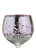 Artland filigree electroplated gin glasses lilac (British brand)