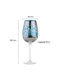 Artland filigree electroplated wine glasses set of 4 blue, UK version