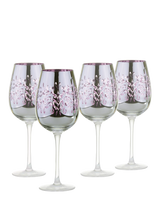 John Lewis Artland Filigree Electroplated Wine Glasses, Set of 2, 500ml, Lilac- Buy online at McGrocer