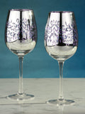 Artland filigree electroplated wine glasses lilac 500ml - British product