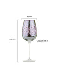 Artland filigree electroplated wine glasses lilac 500ml - British product
