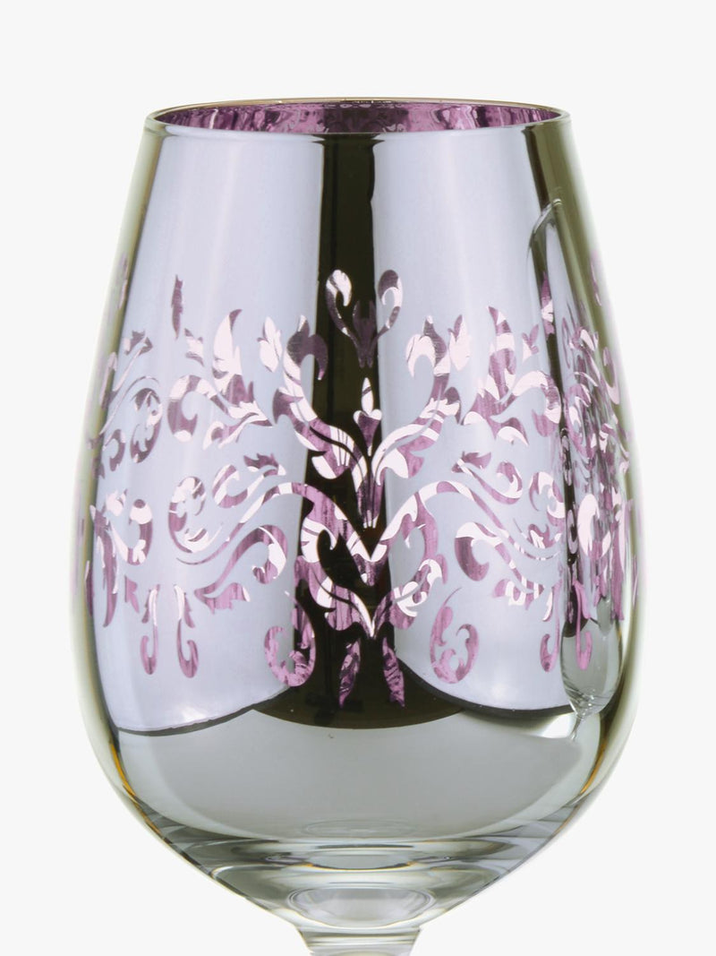 Artland filigree electroplated wine glasses lilac 500ml - British product