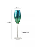 Artland peacock electroplated champagne flutes 200ml set of 2 - British product