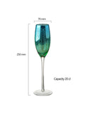 Artland peacock electroplated champagne flutes 200ml set of 2 - British product