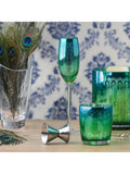 Artland peacock electroplated champagne flutes 200ml set of 2 - British product