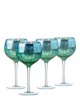 John Lewis Artland Peacock Electroplated Gin Cocktail Glasses Set of 4 700ml- Buy online at McGrocer