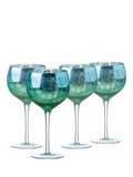 Artland Peacock gin cocktail glasses 700ml green, UK version