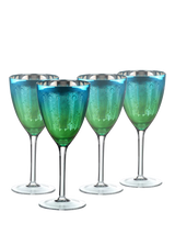 John Lewis Artland Peacock Electroplated Wine Glasses Set of 2 350ml- Buy online at McGrocer